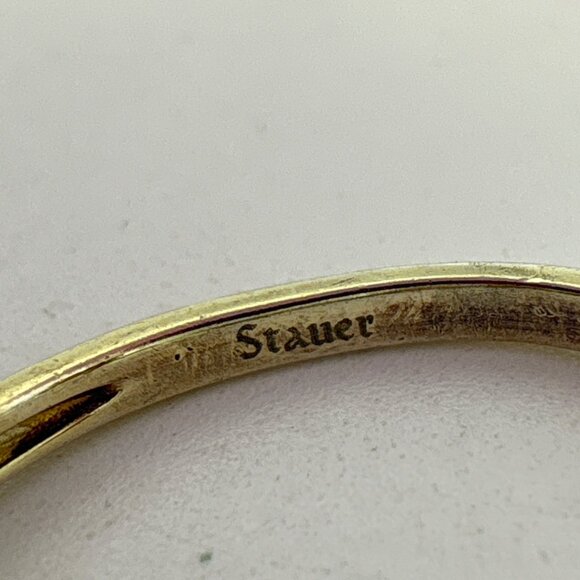 Sterling Silver 925 Cubic Zirconia Three Stone Prong Set Statement Ring Size 7 - Picture 11 of 15